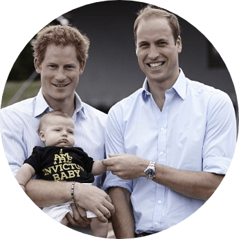 Príncipes William, Harry e George